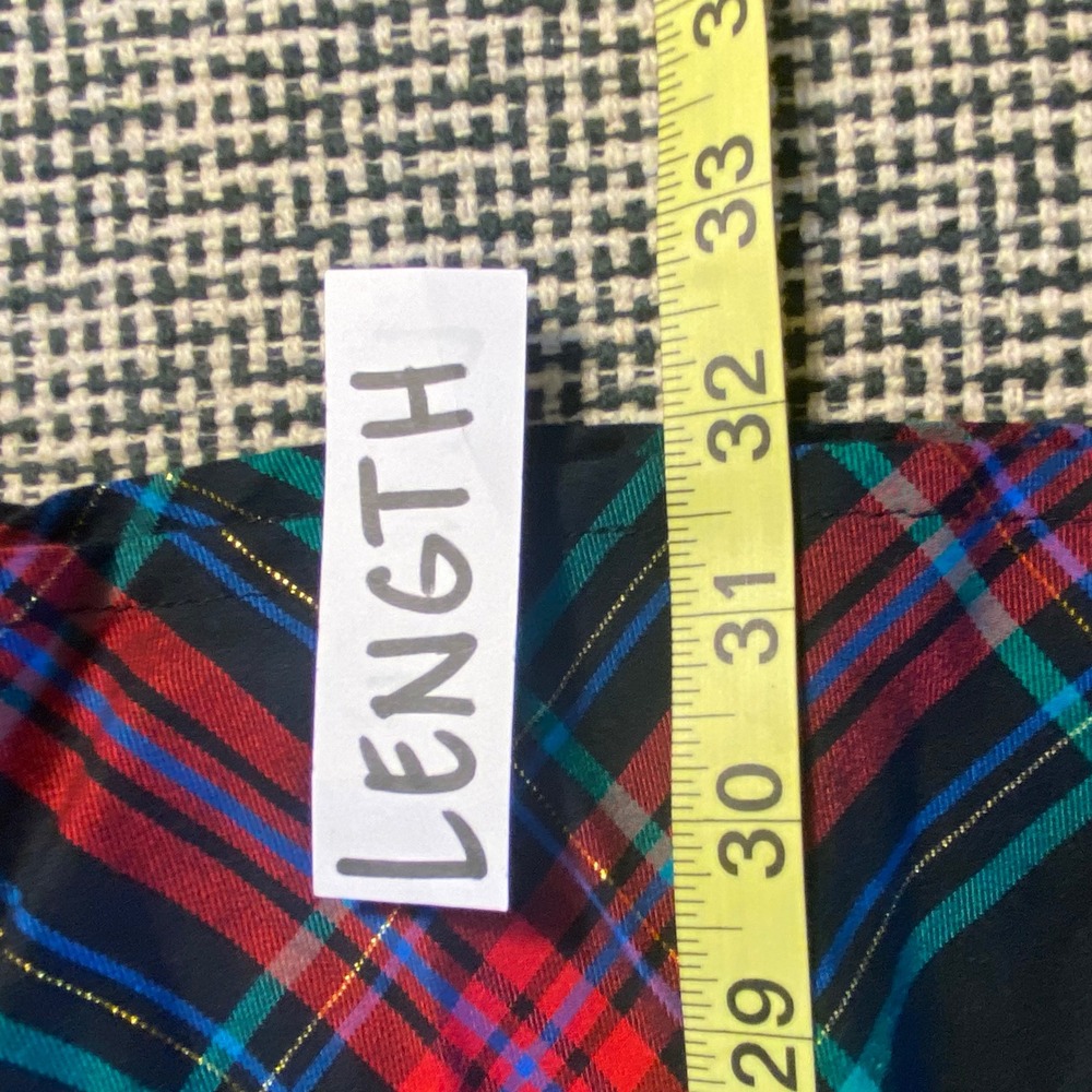 NWT Victoria's Secret Slip Dress Holiday Plaid Women XXL Plaid Lurex Multicolor - Picture 3 of 6
